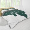 Michigan State Spartans White Green Bedding Set