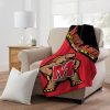 Maryland Terrapins Mascot Red Fleece Blanket V2