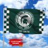 Michigan State Spartans Custom Name Garden House Flag