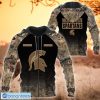 Michigan State Spartans Custom Name Hunting Camo Style Zip Up Hoodie