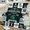 Michigan State Spartans Go Green Go White Fleece Blanket