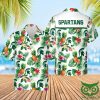 Michigan State Spartans Pineapple And Flower Hawaiian Shirt
