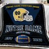 Notre Dame Fighting Irish EST 1887 Fleece Blanket