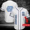North Carolina Tar Heels Custom Name White Baseball Jersey