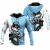 North Carolina Tar Heels Jack Skellington And Zero Pullover Hoodie