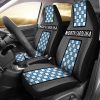 North Carolina Tar Heels Split Checkered Car Seat Covers V2