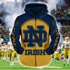 Notre Dame Fighting Irish Blue Gold Zip Up Hoodie V7