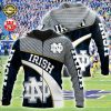 Notre Dame Fighting Irish Blue White Zip Up Hoodie V3