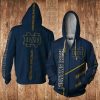 Notre Dame Fighting Irish Blue Zip Up Hoodie