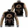 Notre Dame Fighting Irish Camo Punisher Skull Baseball Jacket
