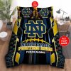 Notre Dame Fighting Irish Custom Name Blue Gold Bedding Set V4