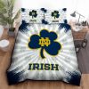 Notre Dame Fighting Irish Grey Blue Bedding Set