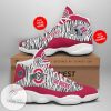 Ohio State Buckeyes Custom Name Number Zebra Air Jordan 13 Shoes