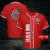 Ohio State Buckeyes Custom Name Red Baseball Jersey