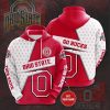 Ohio State Buckeyes Custom Name Red Pullover Hoodie