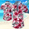 Ohio State Buckeyes Flower Red Hawaiian Shirt
