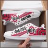Ohio State Buckeyes White Red Low Top Shoes