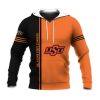 Oklahoma State Cowboys Custom Text Number Orange Black Pullover Hoodie
