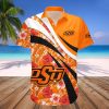 Oklahoma State Cowboys Orange Flowers Hawaiian Shirt V8