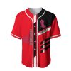 Ole Miss Rebels Custom Text Red Black Baseball Jersey V3