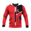 Ole Miss Rebels Custom Text Red Black Pullover Hoodie V3