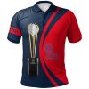 Ole Miss Rebels Custom Text Red Blue Champions Polo Shirt