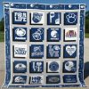 Penn State Nittany Lions Blue Grey Quilt Blanket
