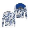 Pittsburgh Panthers White Blue Flowers Sweatshirt