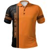 Tennessee Volunteers Custom Text Number Orange Black Polo Shirt V3