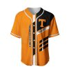 Tennessee Volunteers Custom Text Orange Black Baseball Jersey V2