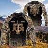 Texas A&M Aggies Custom Name Black Forest Pullover Hoodie