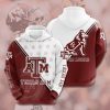 Texas A&M Aggies Maroon White Pullover Hoodie V5