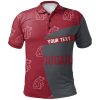 Washington State Cougars Custom Text Red Grey Special Polo Shirt