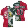 Wisconsin Badgers And Green Bay Packer Custom Name Number Polo Shirt