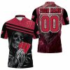 Wisconsin Badgers Custom Name Number Skull Polo Shirt