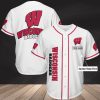 Wisconsin Badgers Custom Name White Baseball Jersey