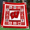 Wisconsin Badgers Logo Quilt Blanket