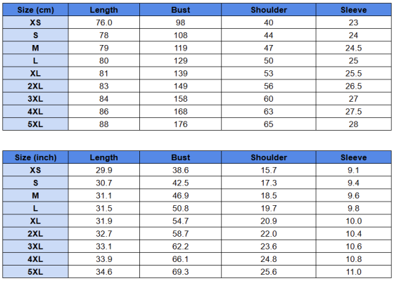 Baseball Jersey Size Chart Adults