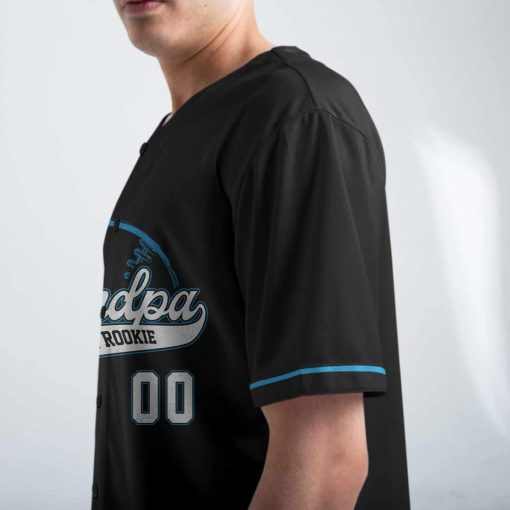 Grandpa Of The Rookie That’s My Grandson Out There – Custom Number Black Baseball Jersey
