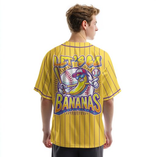 Let’s Go Bannanas – Custom Text Number Baseball Jersey