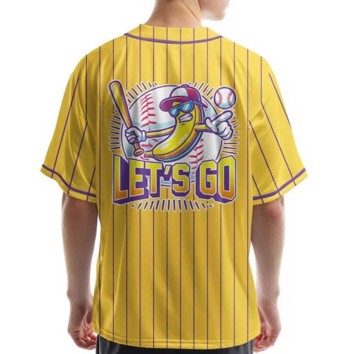 Let’s Go – Custom Text Number Baseball Jersey