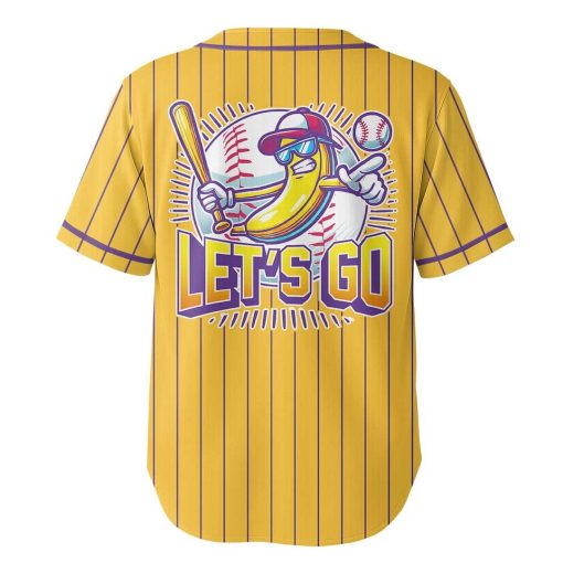 Let’s Go – Custom Text Number Baseball Jersey
