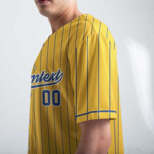 Let’s Peel It Slugger – Custom Text Number Yellow Baseball Jersey