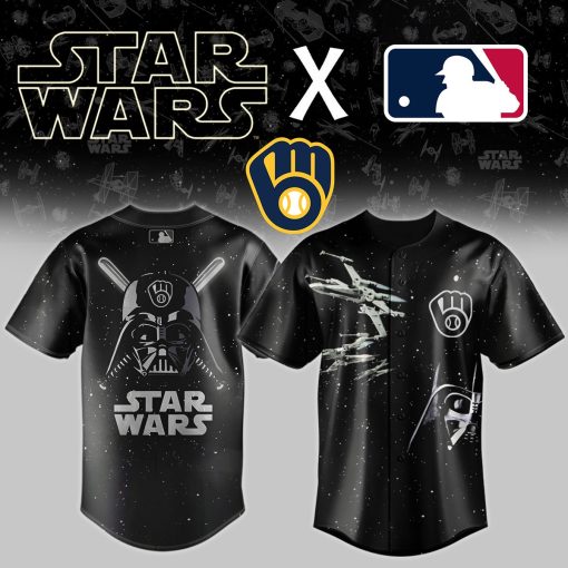 MLB x Star Wars Black Baseball Jersey