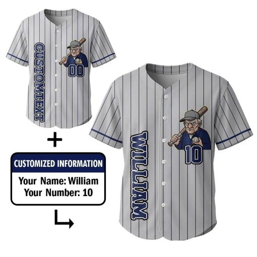 MVP Means Most Valuable Papa – Custom Text Number Baseball Jersey