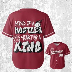 Mind Of A Baseball Hustler – Custom Text Number Baseball Jersey