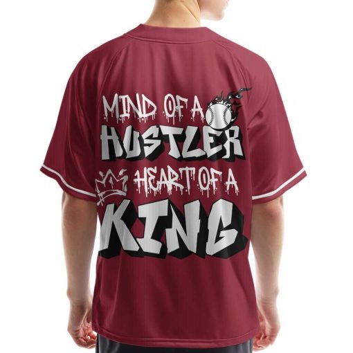 Mind Of A Baseball Hustler – Custom Text Number Baseball Jersey
