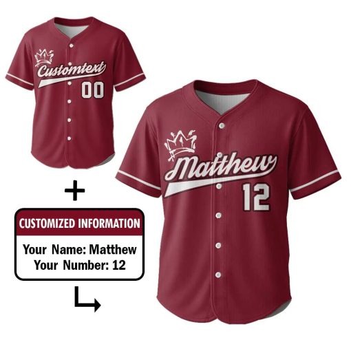 Mind Of A Baseball Hustler – Custom Text Number Baseball Jersey