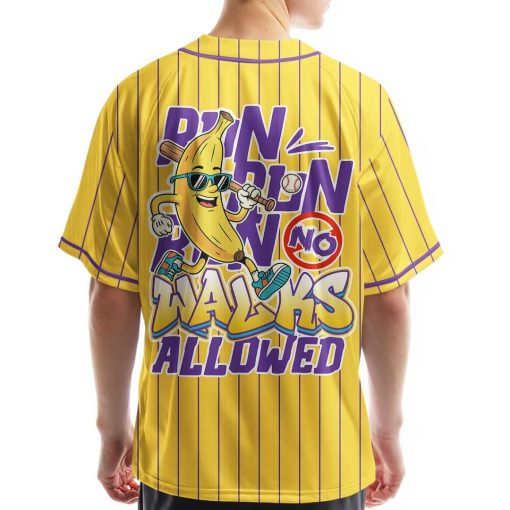 Run Run Run – Custom Text Number Baseball Jersey